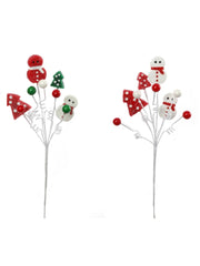 15" ASSORTED SNOWMAN BERRY TREE SPRAY 2024 Christmas Collection