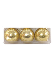 100MM PLS PAINT BALL 3/BX ON CAP GOLD - 2025 Christmas Collection