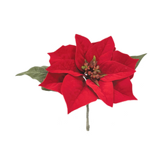 10" Poinsettia Pick 2024 Christmas Collection