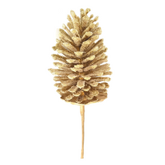 15" Glitter Pine Cone Pick 2024 Christmas Collection