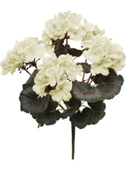 Geranium Bush with 20 Silk Leaves - 18"